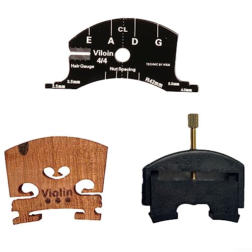 PETSTIBLE Geigenbrücken Multifunktionale Formschablone 4/4 Violine Brücken Reparatur Referenz Werkzeug Griffbrett Schaber Herstellung Werkzeug für Reparatur und Herstellung 3pcs von PETSTIBLE