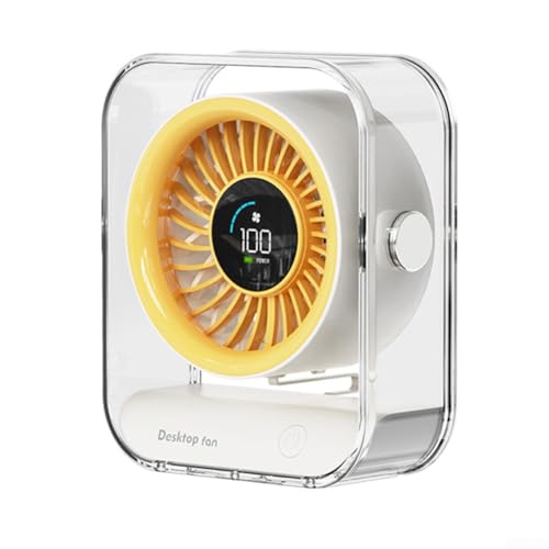 PETSTIBLE Hochgeschwindigkeits-Desktop-Ventilator, schnell, tragbar, 100 Geschwindigkeiten, Büro-Schreibtisch, kleiner Ventilator (weiß) von PETSTIBLE