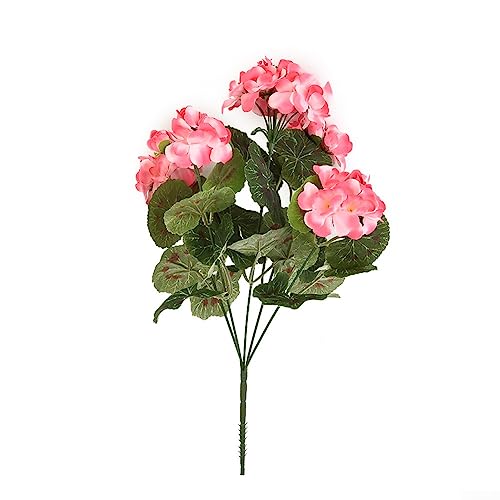 PETSTIBLE Künstliche Geranie Rot Rosa Blumen Pflanze Kunstpflanzen Kunstblume von PETSTIBLE