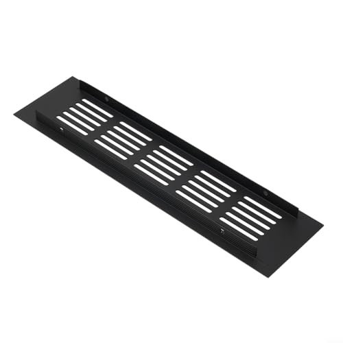PETSTIBLE Lüftungsabdeckung – Lüftungsgitter aus Aluminiumlegierung – schwarze Möbelgittertür, geeignet für Kleiderschrank, Schuhschrank, Badezimmertür usw. (60 x 225 mm) von PETSTIBLE