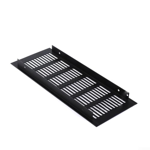 PETSTIBLE Lüftungsgitter-Abdeckung, Aluminiumlegierung, schwarz, Küchenboden-Lüftungsgitter, rechteckige Lüftungsabdeckung (100 x 225 mm) von PETSTIBLE