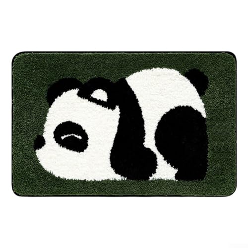 PETSTIBLE Panda-Bodenmatte, Duschmatte, Badvorleger, niedliches Cartoon-Design, langlebig, saugfähig, Badteppich (D) 2450124271 von PETSTIBLE