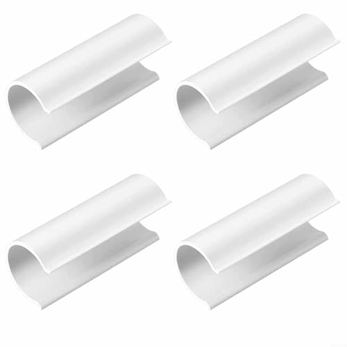 PETSTIBLE Schnappschellen für PVC-Rohr, Gewächshäuser, Reihenabdeckungen und Schuppen, Weiß, 32 Stück (25 mm) von PETSTIBLE