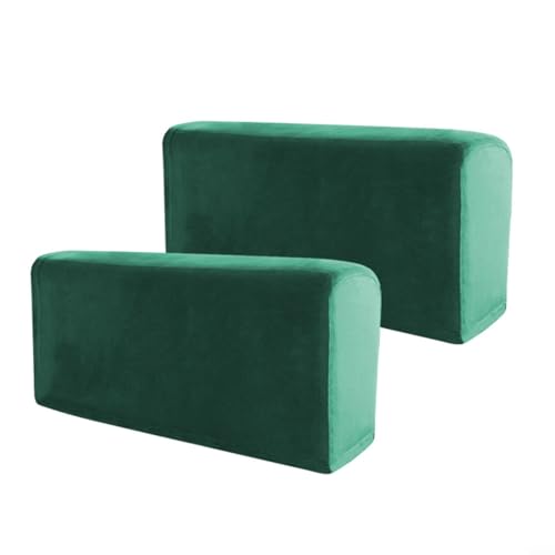 PETSTIBLE Schonbezüge für Sofas, Stuhl, rutschfest, langlebig, Fuchs-Material, weicher Stoff, leicht zu reinigen, Set (dunkelgrün), 2 Stück von PETSTIBLE