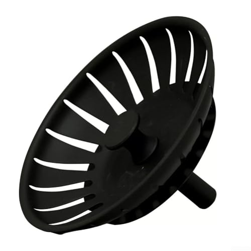 PETSTIBLE Schwarzes Ersatz-Ablaufsieb für die Küchenspüle, Abflusssieb, hilft zu verhindern, dass das Loch verstopft, reibungsloser Abfluss von PETSTIBLE