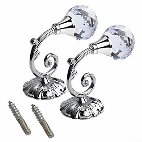 PETSTIBLE Vorhanghalter, Wand-Raffhalter, silberfarben, goldfarben, Kristall-Haken, Dekoration, 2 Stück von PETSTIBLE