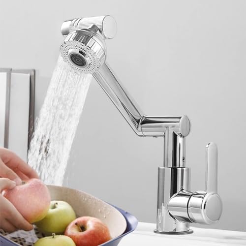 PETSTIBLE Waschbeckenarmatur, 360° drehbar, Badezimmer-Waschbeckenarmatur, schwenkbar, für heiße und kalte Spüle, Mischbatterie, Bidet-Wasserhahn von PETSTIBLE