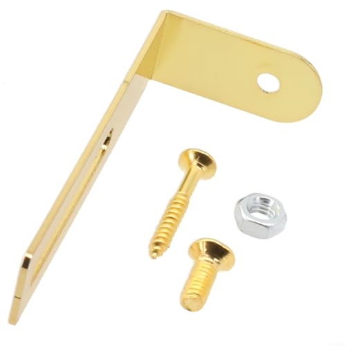 Pickguard Halterung für Les Gitarre, Metallmaterial mit Schrauben und Mutter (Golden) von PETSTIBLE