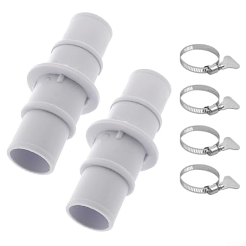 Poolschlauch Adapter Anschluss für Staubsauger und Filterpumpe 2er Set mit 4 Schnallen für sicheren Anschluss Poolschlauch Adapter Anschluss für Staubsauger und Filterpumpe 2er Set mit 4 Schnallen für sicheren Anschluss von PETSTIBLE