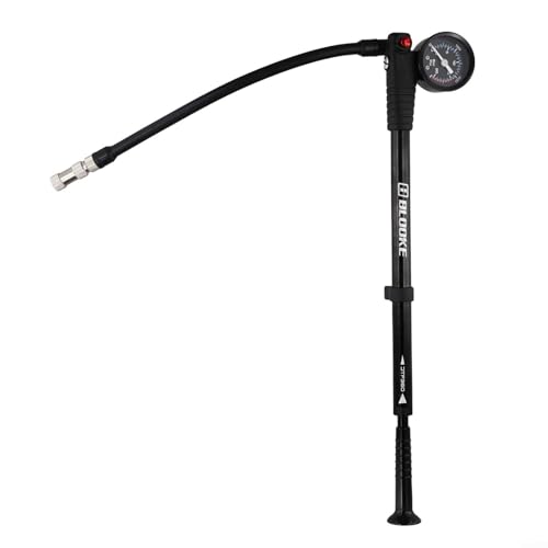 Praktische 300 PSI Hochdruck-Fahrradpumpe für Gabel und Stöße, einfach zu tragen (schwarz) von PETSTIBLE