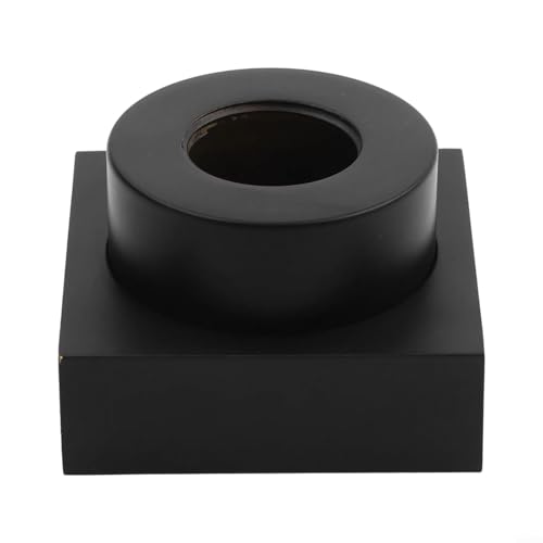 Quadratische Duschkopf-Abdeckung mit Höhenanpassung für kohäsives Badezimmer-Design (schwarz) von PETSTIBLE