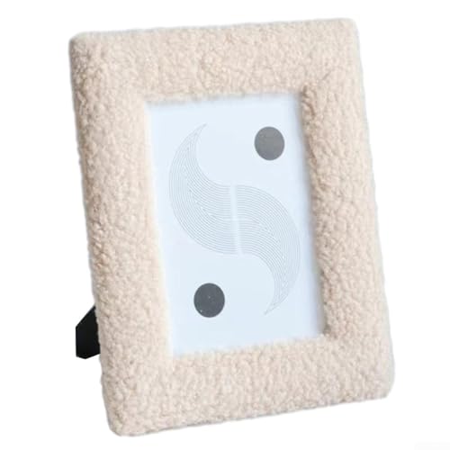 Quadratischer Tisch-Bilderrahmen, elegantes Samt-Design, zur Präsentation Ihrer Lieblingserinnerungen (Aprikose) von PETSTIBLE