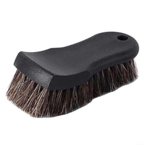 Reinigungsbürste für Auto und Möbel mit ergonomischem Griff, echtes Rosshaar und Nylonborsten zum Entfernen von Schmutz und Schutz von Oberflächen von PETSTIBLE