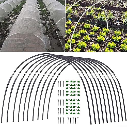 Robuste Gartentunnelreifen für Gewächshäuser, robuste Fiberglas-Konstruktion, um Pflanzen vor extremem Wetter zu schützen (3) von PETSTIBLE