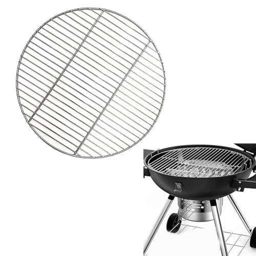 Runder Grillrost, Edelstahl, rund, 43 cm, Camping, Grillpfanne, Outdoor-Kochgitter für Picknick, Gartenparty von PETSTIBLE