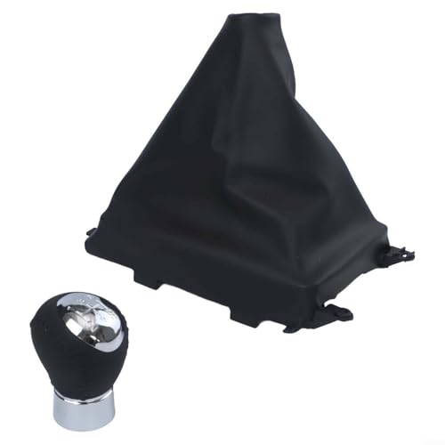 Schalthebel Schaltknauf mit PU Leder und ABS für MAZDA 6 (2002 2007), Zuverlässiges Innenzubehör (5 Gänge) von PETSTIBLE