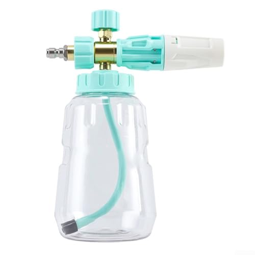 Schneeschaumlanze Autowaschsprüher, 1-Liter-Flasche, verstellbare 360-Grad-Düse mit Konzentrationskontrolle für die automatische Reinigung (mintgrün) von PETSTIBLE