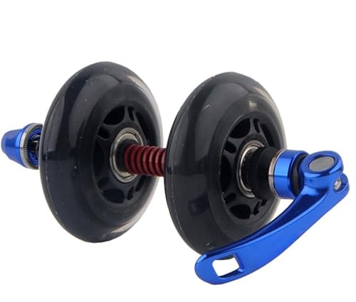 Schnellspanner-Radrolle für Fahrräder, schützt die Gabel mit PU- und Legierungsteilen (blau) von PETSTIBLE