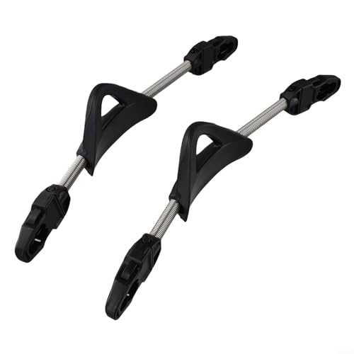 Set mit 2 Federflossenriemen zum Tauchen, Edelstahlmaterial, resistent gegen Meerwasser, einfach zu bedienen, kompatibel mit den meisten Tauchflossen außer Möwenkos (L schwarz) von PETSTIBLE