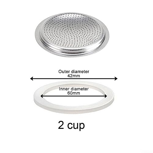 Silikon-Gummidichtung für Mokka-Espresso-Töpfe, Ersatzdichtung für Herdplatte für Kaffeemaschinen (3 Tassen + Sieb) von PETSTIBLE