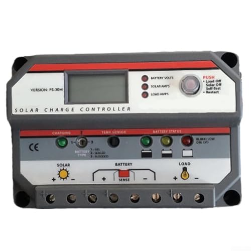 Solarladeregler, 30A 12V 24V LCD Display Akku Ladegerät PS-30M Überlastschutz Temperaturkompensation System Solarladeregler, 30A 12V 24V LCD Display Akku Ladegerät PS-30M Überlastschutz Temperaturkompensation System von PETSTIBLE