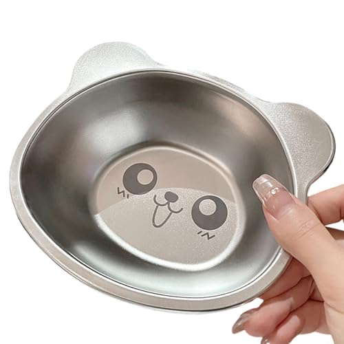 Stilvolle Panda-Form für Kinder Speiseteller aus Edelstahl, ideal für Picknicks und Partys (2) von PETSTIBLE