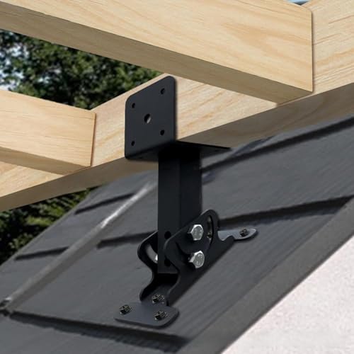 Strapazierfähige Dachhalterung mit verstellbarem Sattel, Pergola-Stütz-Set für sicheren Terrassenbalken und Stabilität (1 Stück) von PETSTIBLE