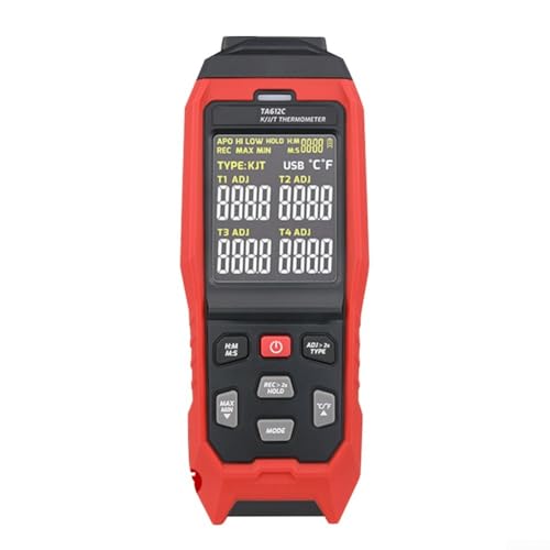 TA612C Thermoelement Thermometer Tragbares 4-K-Gerät für K/J/T Typ Temperaturmessung mit USB-Datenexport von PETSTIBLE