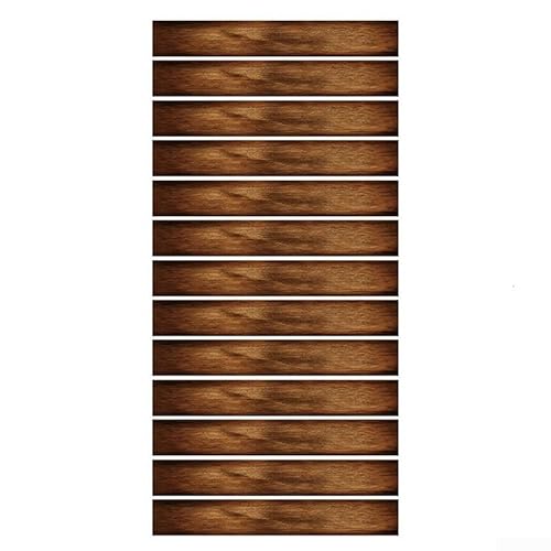Treppen-Makeover mit 613 dekorativen PVC-Holzmuster-Aufklebern für stilvolle Innenräume (13 Stück) von PETSTIBLE