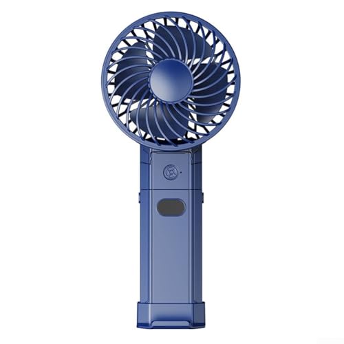 USB-wiederaufladbarer Mini-Handventilator, tragbares Design mit faltbarer Funktion und robustem 4000-mAh-Akku (blau) von PETSTIBLE