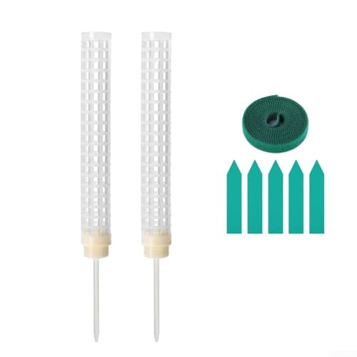 Unterstützen Sie Ihr Indoor-Klettern für Pflanzen mit 25 cm verstellbaren Moosstangen, einfaches Beobachtungsdesign (weiß) von PETSTIBLE