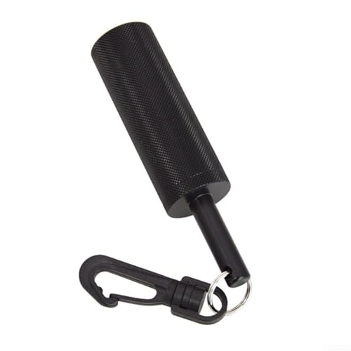 Unterwasser-Signalglocke, Aluminiumlegierung, Rassel-Shaker, zum Schnorcheln, mit drehbarem Hakenaufsatz (schwarz) von PETSTIBLE