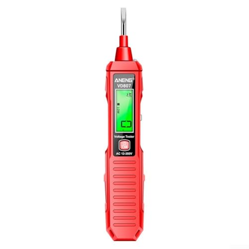 VD807 Smart Spannungsprüfer mit integriertem LED-Licht für verbesserte Bedienbarkeit in dunklen Bereichen (rot) von PETSTIBLE