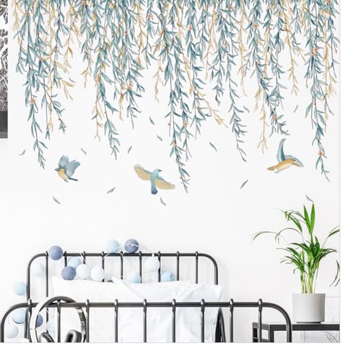 Vinyl-Wandaufkleber mit Schwalben-Weide, für Zuhause, perfekt für Schlafzimmer und Wohnzimmer Vinyl-Wandaufkleber mit Schwalben-Weide, für Zuhause, perfekt für Schlafzimmer und Wohnzimmer von PETSTIBLE