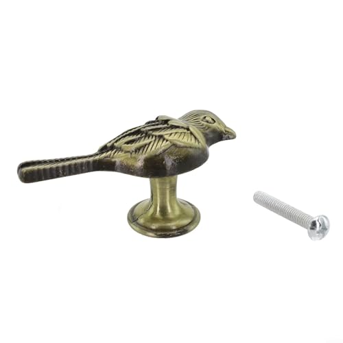Vogelgriff Möbelgriff für Schrank und Kleiderschrank aus Zinklegierung mit starker Oxidationsbeständigkeit und dekorativer Heimverbesserung (grüne Bronze) von PETSTIBLE
