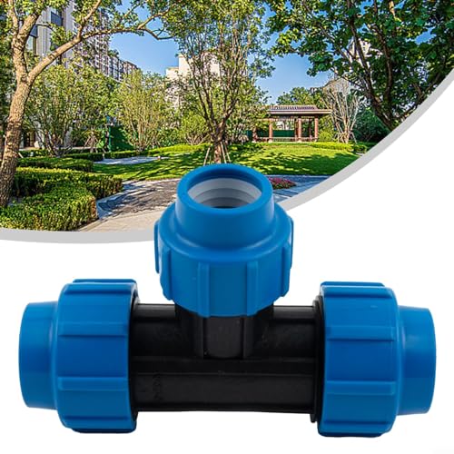 Wasserrohrverschraubung 90 Grad Reduzierstück für PE-Rohr mit einfacher Installation (32 mm x 25 mm x 32 mm) von PETSTIBLE