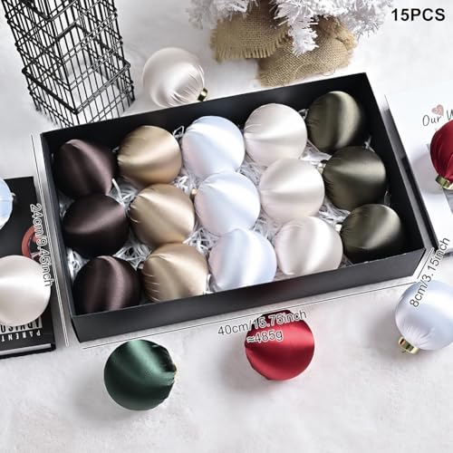 Weihnachtsdekoration Kugeln Set, Outdoor Hängende Ornamente, Garten Haus Kranz Tisch Party Tasche Outdoor Dekor Mädchen Kleine Ideen Kugel DIY Zubehör (A) von PETSTIBLE