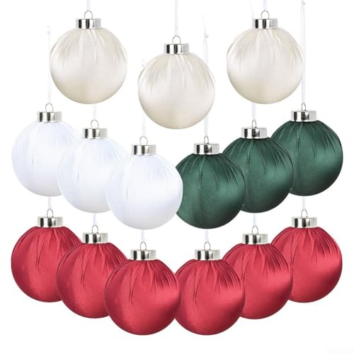 Weihnachtsdekoration Kugeln Set, Outdoor Hängende Ornamente, Garten Haus Kranz Tisch Party Tasche Outdoor Dekor Mädchen Kleine Ideen Kugel DIY Zubehör (B) von PETSTIBLE