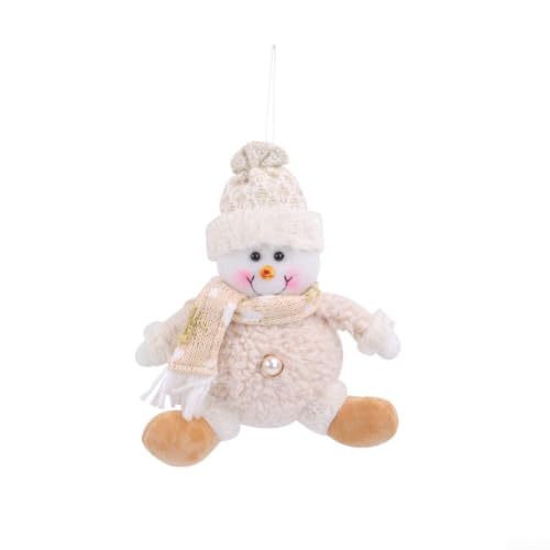 Weihnachtsmann Schneemann Elch Puppen Fensterdekoration, Elch Santa Schneemann Plüsch Puppe, für Weihnachtsbaum Fenster Weihnachten Urlaub Dekoration Party(Schneemann) von PETSTIBLE