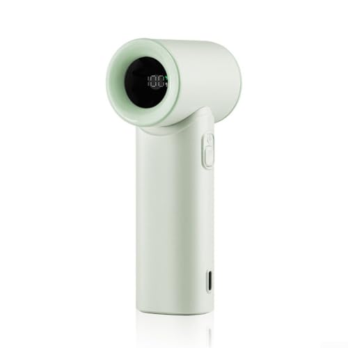 Wiederaufladbarer tragbarer Handventilator, tragbarer USB-wiederaufladbarer Ventilator mit 5 Geschwindigkeiten, Mini-Schreibtisch-Ventilatoren, für Reisen, Zuhause, Büro, Schule (grün) von PETSTIBLE