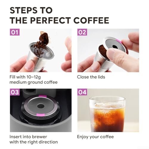 Wiederverwendbarer Kaffeekapselfilter, Hülle kompatibel mit K45 Kaffeemaschine, Einzelloch, fünf Löcher, Design Pour Over Brewing Pod(A) von PETSTIBLE