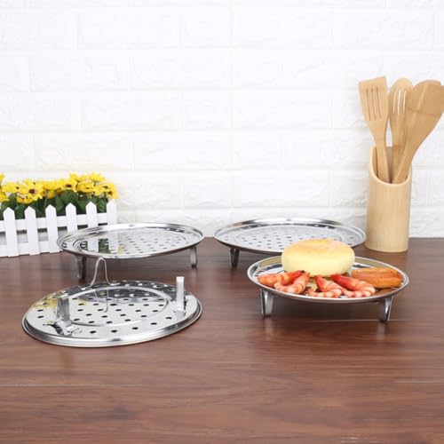 Zuverlässiges Edelstahl-Dampfgarer mit 3 Beinen, perfekt zum Dämpfen und Kochen in jeder Küche (18 cm) von PETSTIBLE