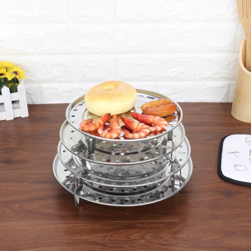 Zuverlässiges Edelstahl-Dampfgarer mit 3 Beinen, perfekt zum Dämpfen und Kochen in jeder Küche (20 cm) von PETSTIBLE
