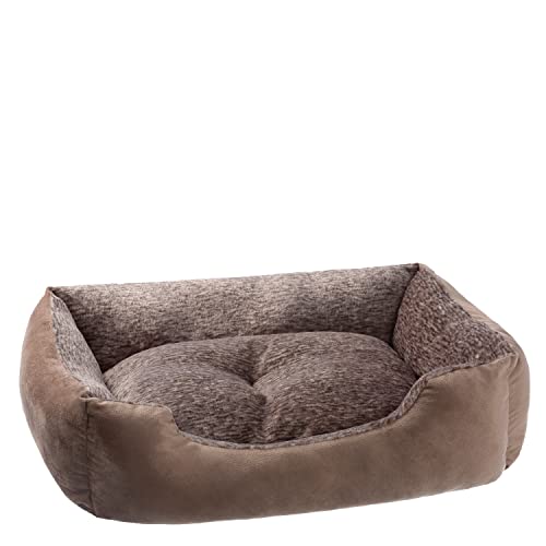 PETSTUFF Hundebett Kissen herausnehmbar waschbar Farb- und Größenwahl, braun, L von PETSTUFF