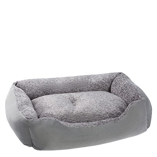 Petstuff Hundebett, Kissen herausnehmbar, flauschig, waschbar, Farb- u. Größenwahl, grau, M von Petstuff