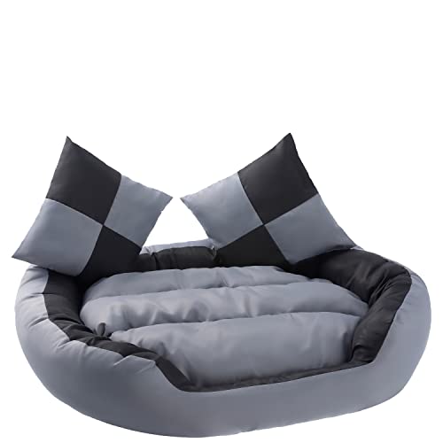 PETSTUFF Hundebett Wendefunktion wasserabweisend abwaschbar, Farb- und Größenwahl, grau/schwarz, L PETSTUFF Hundebett Wendefunktion wasserabweisend abwaschbar, Farb- und Größenwahl, grau/schwarz, L von PETSTUFF