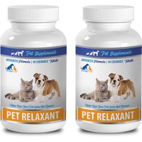 Hund Angst Relief Leckereien - Pet-Beruhigungsmittel Für Hunde Und Katzen Kautabletten Advanced Formula Katze Beruhigende Produkte Flasche 2 | 180 von PETSUPPLEMENTS