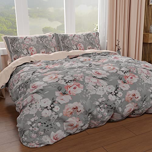 PETTI Artigiani Italiani - Bettbezug für Einzelbett, Bettbezug, Bettbezug und Kissenbezüge, 100% Made in Italy, Blumen von PETTI Artigiani Italiani