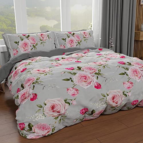 PETTI Artigiani Italiani - Bettbezug für Einzelbett, Bettbezug, Bettbezug und Kissenbezüge, Bettbezug, 100% Made in Italy, Floral von PETTI Artigiani Italiani