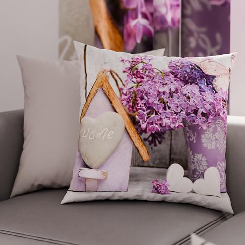 PETTI Artigiani Italiani - 1 Paar Kissenbezüge 30 x 30 cm aus Mikrofaser, Dekokissen für Schlafzimmer, Sofa, Wohnzimmer, Set mit 2 Kissenbezügen, Shabby Violett, 100% Made in Italy PETTI Artigiani Italiani - 1 Paar Kissenbezüge 30 x 30 cm aus Mikrofaser, Dekokissen für Schlafzimmer, Sofa, Wohnzimmer, Set mit 2 Kissenbezügen, Shabby Violett, 100% Made in Italy von PETTI Artigiani Italiani